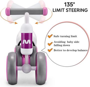 MHCYLION Fahrrad-Laufrad Geschlossene Räder und 135° Lenkung gewährleisten, Kinder fahrrad mitWerkzeuglose Montage,Robuster,Rutschfester EVA-Griff