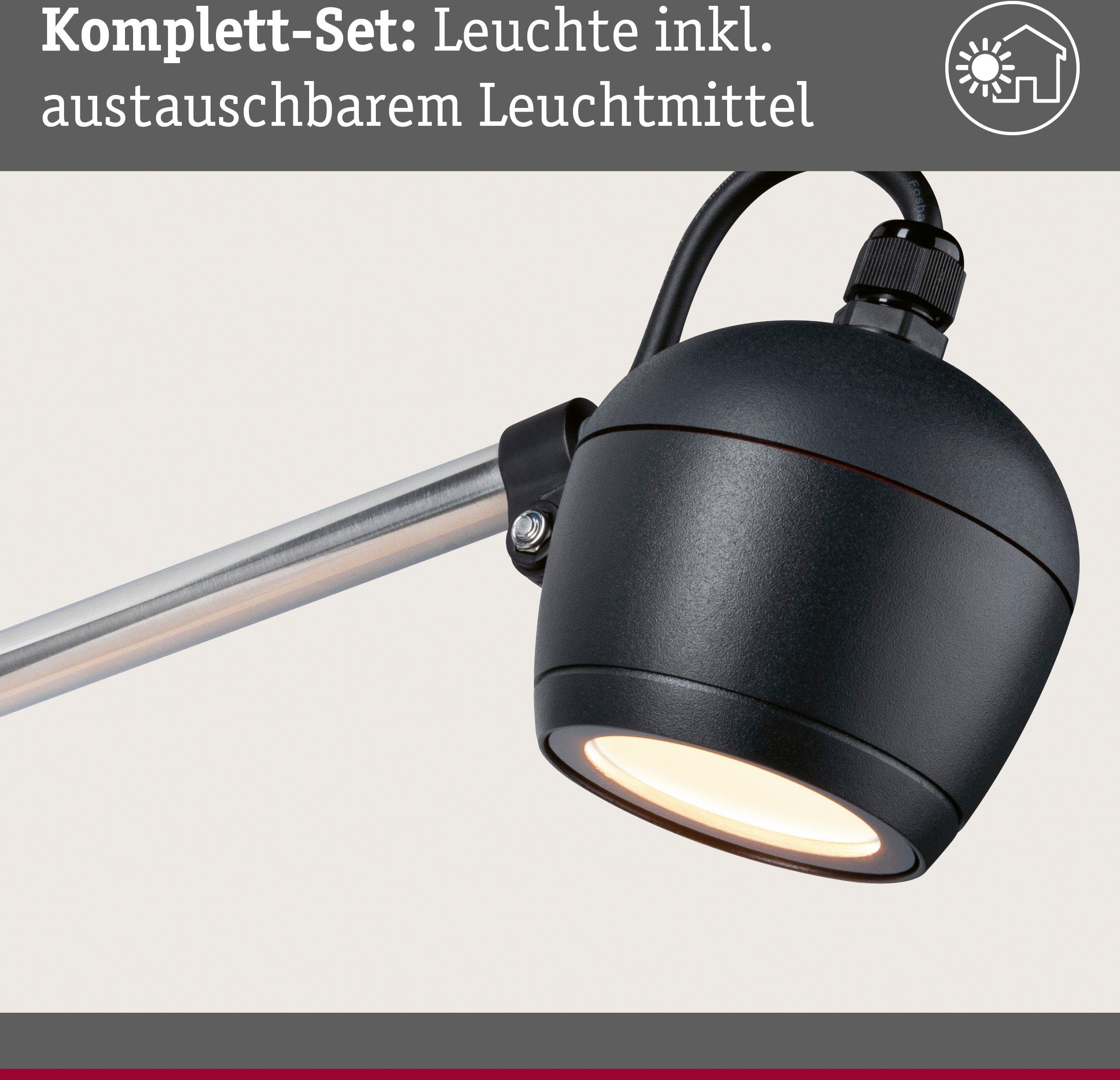 Paulmann LED Gartenleuchte Outdoor Kikolo fest Warmweiß, Wall Insektenfreundlich LED Insect ZigBee, integriert, 230V friendly