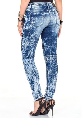 Cipo & Baxx Slim-fit-Jeans mit modischen Acid-Wash-Details in Skinny-Fit