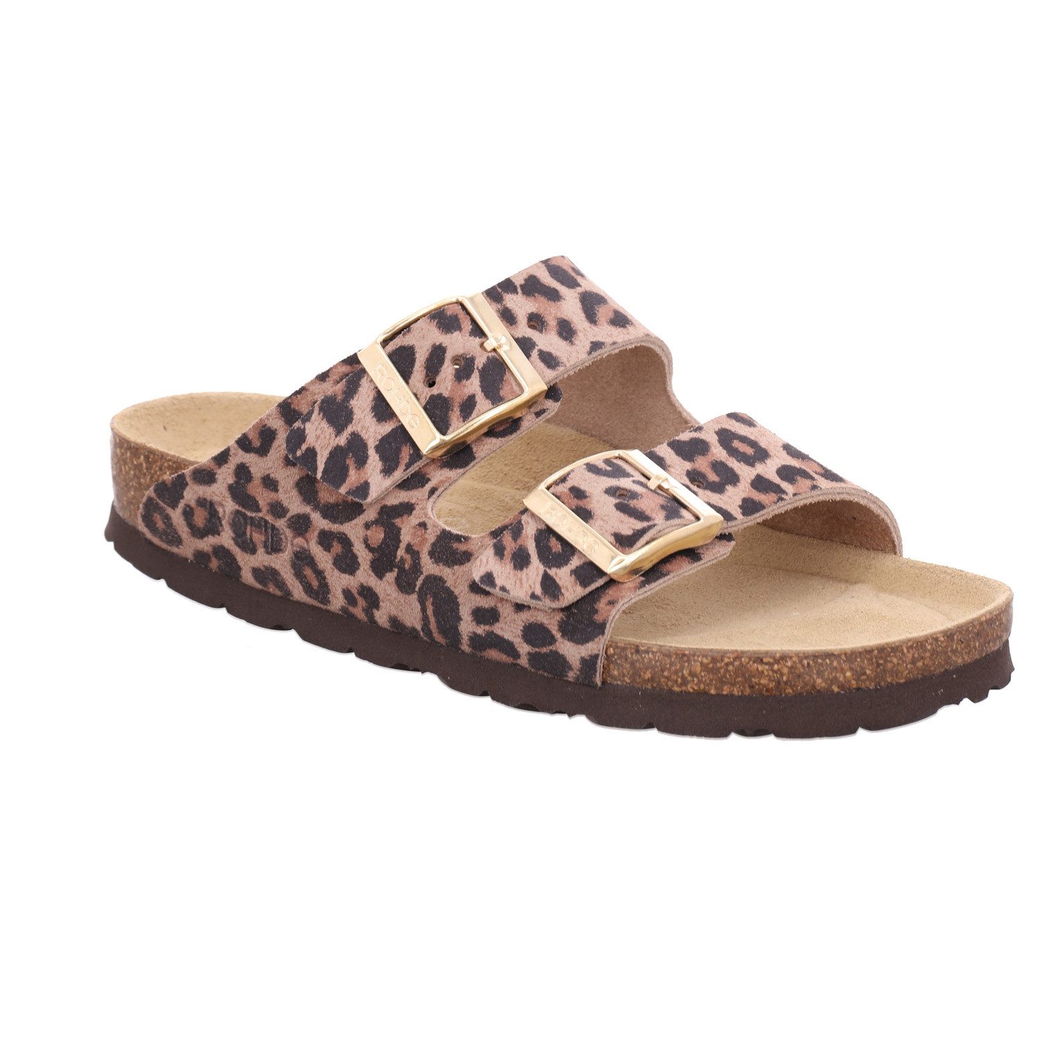 Rohde ALBA Pantolette Sommerschuh, Strandschuh, Hausschuh in trendiger Leo-Optik