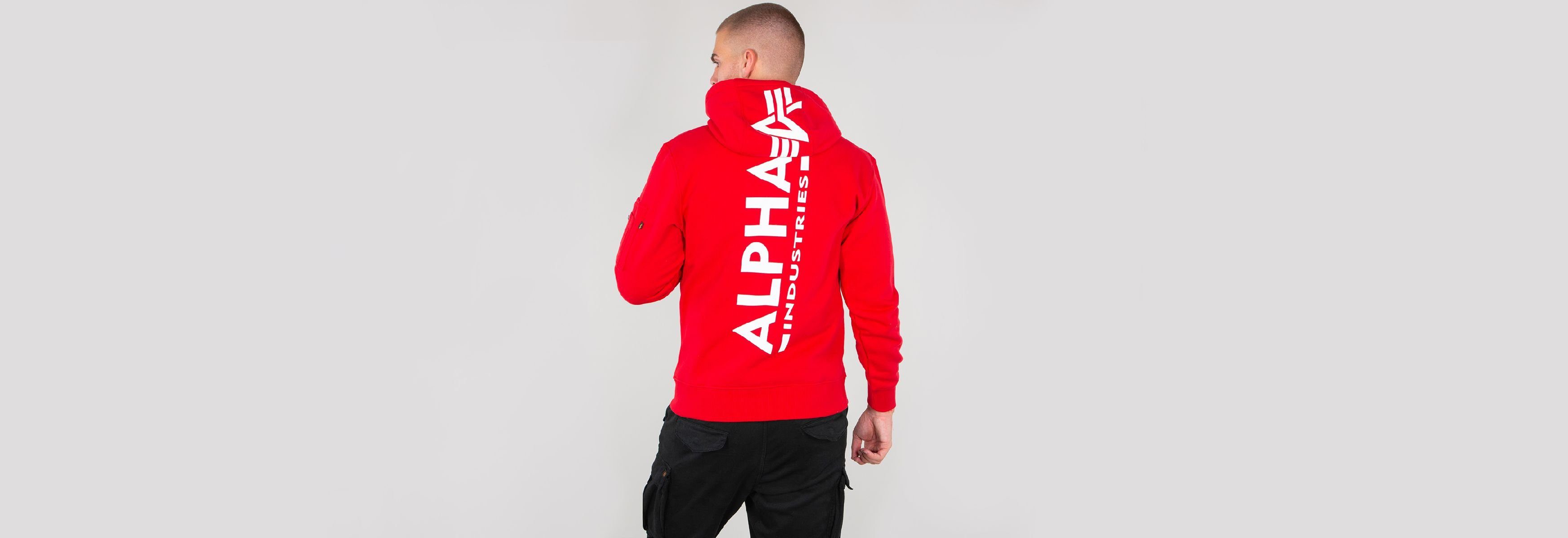 Alpha Industries Kapuzenpullover Back Print Hoody günstig online kaufen