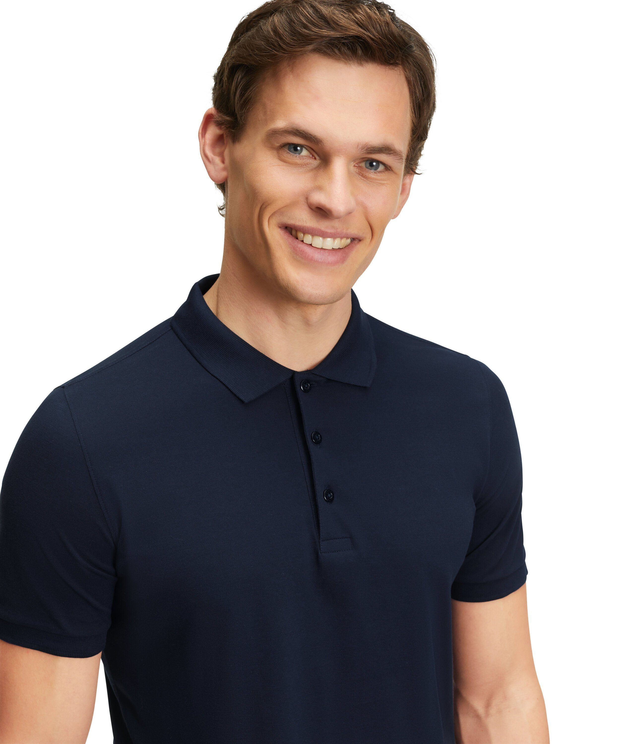 Poloshirt aus (6116) space hochwertiger Pima-Baumwolle FALKE blue