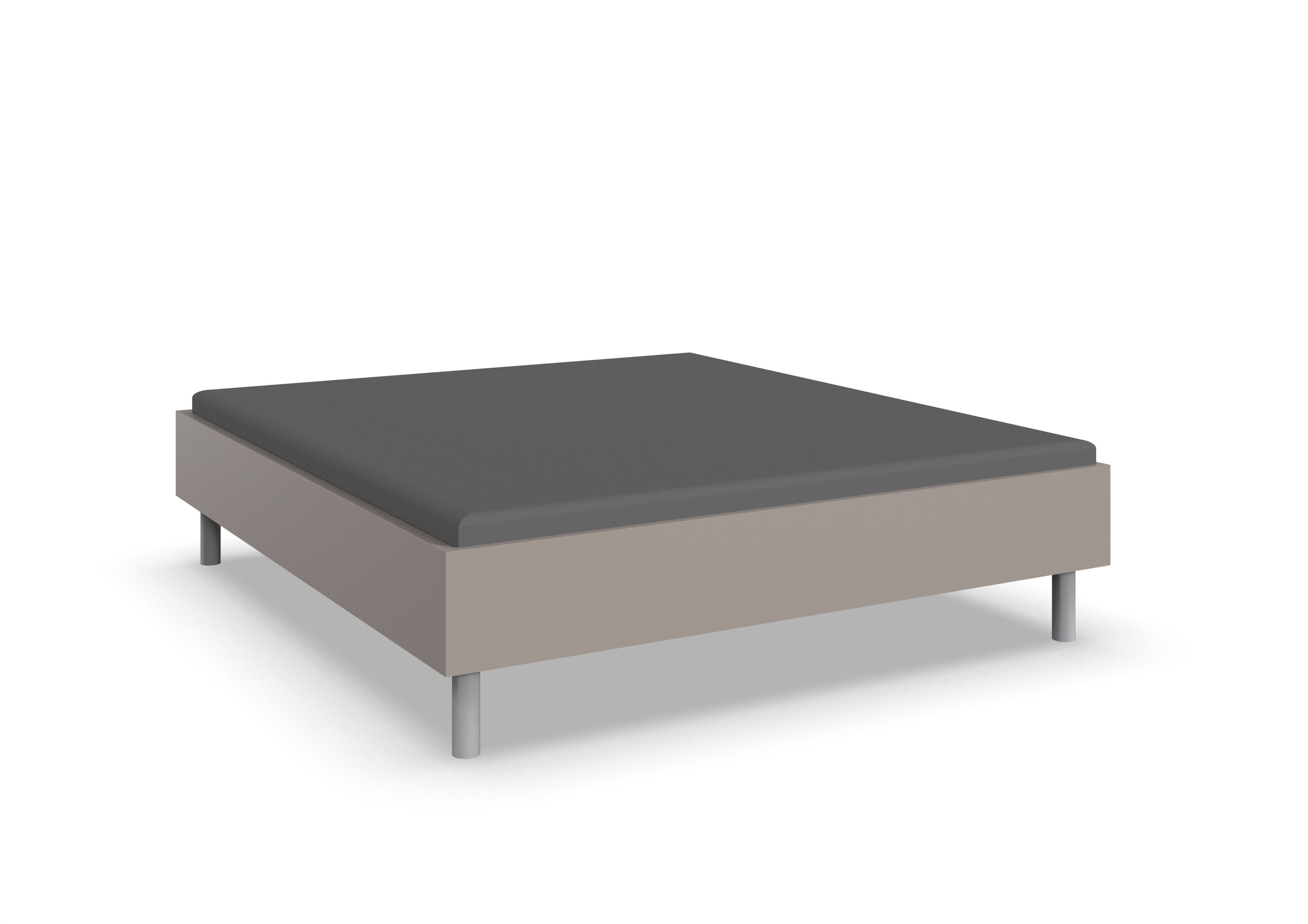 freiraum Bettgestell Easy Beds Comfort, Liegefläche 180x200cm, SAHARAGRAU - 189x46x210cm (BxHxT)