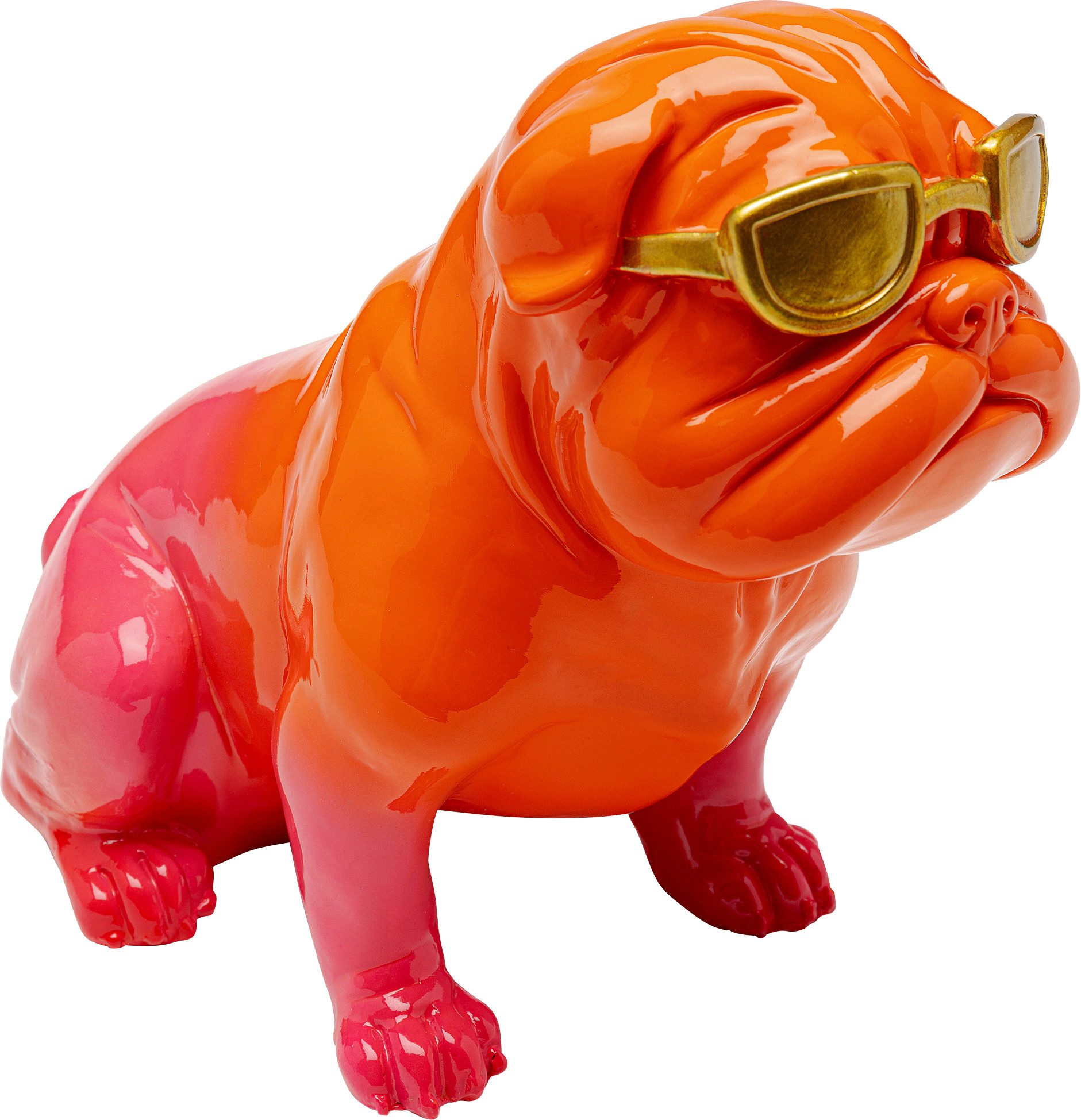Kare Design Dekofigur Fashion Dog Orange 17cm