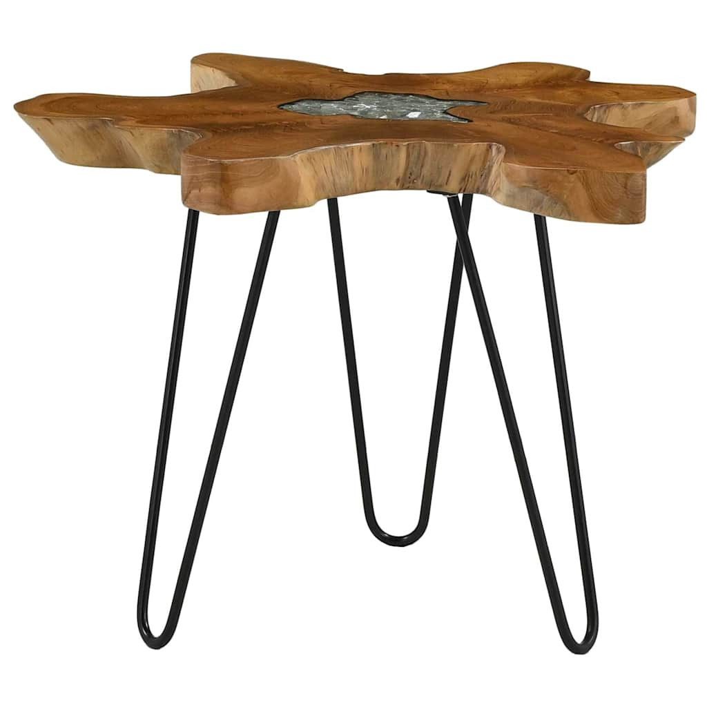 vidaXL Couchtisch vidaXL Couchtisch 70 x 45 cm Massivholz Teak und Polyresin