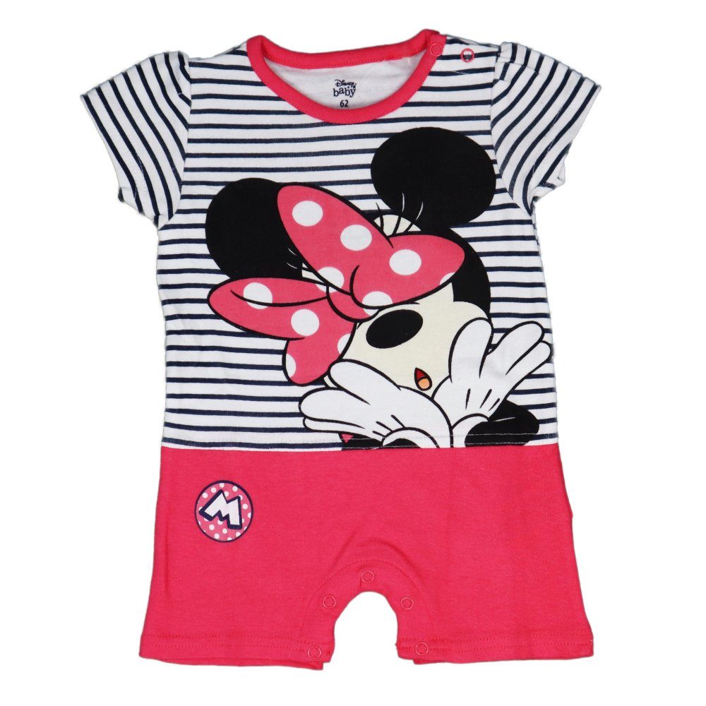 Disney Minnie Mouse Strampler Minnie Maus Baby Einteiler Gr. 62 bis 86 Schwarz