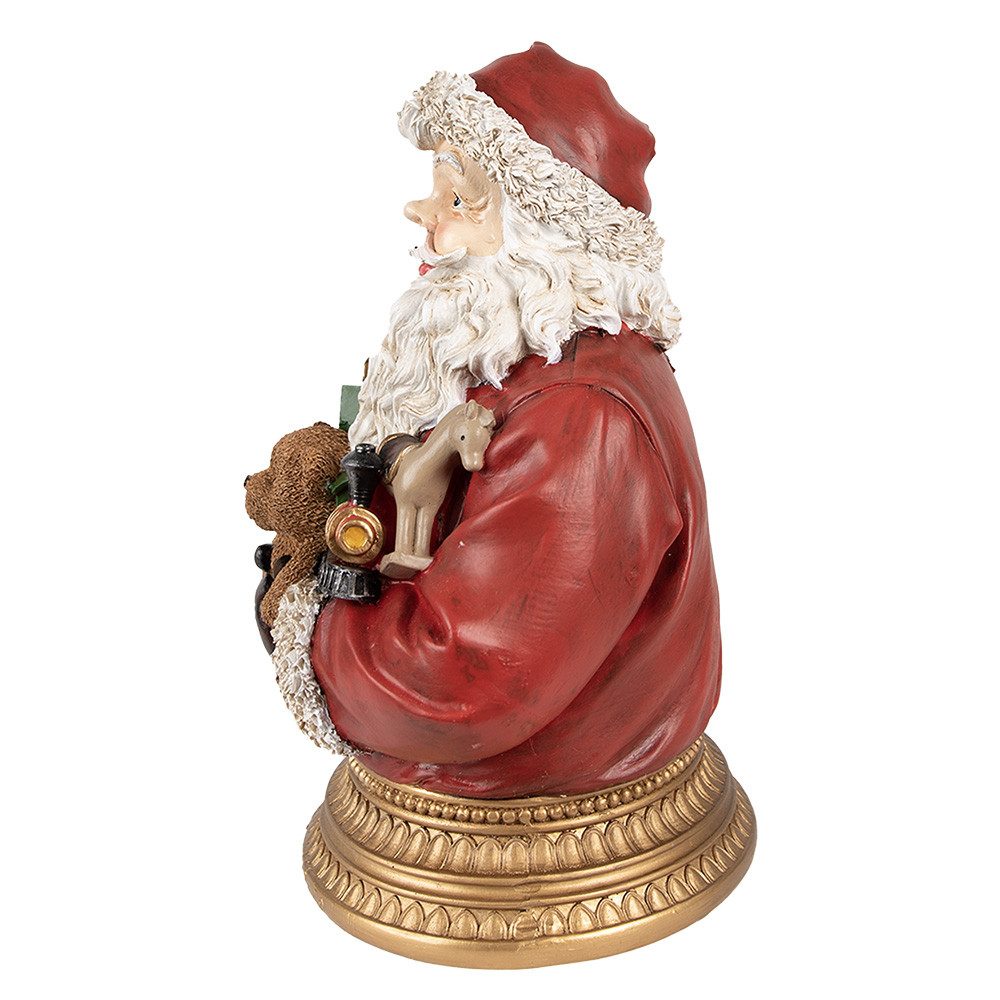 Clayre & Eef Weihnachtsmann Weihnachtsdekorationsfigur Weihnachtsmann 29 cm Rot, Sammelfigur, Weihnachtsmann, Dekofigur, sammlerfigur