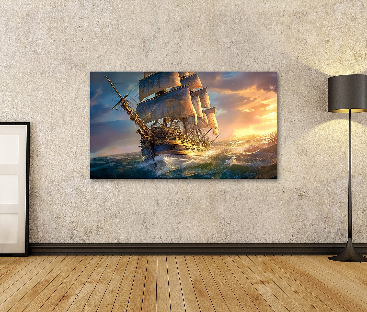 islandburner Leinwandbild Historisches Segelschiff See Bilder günstig online kaufen