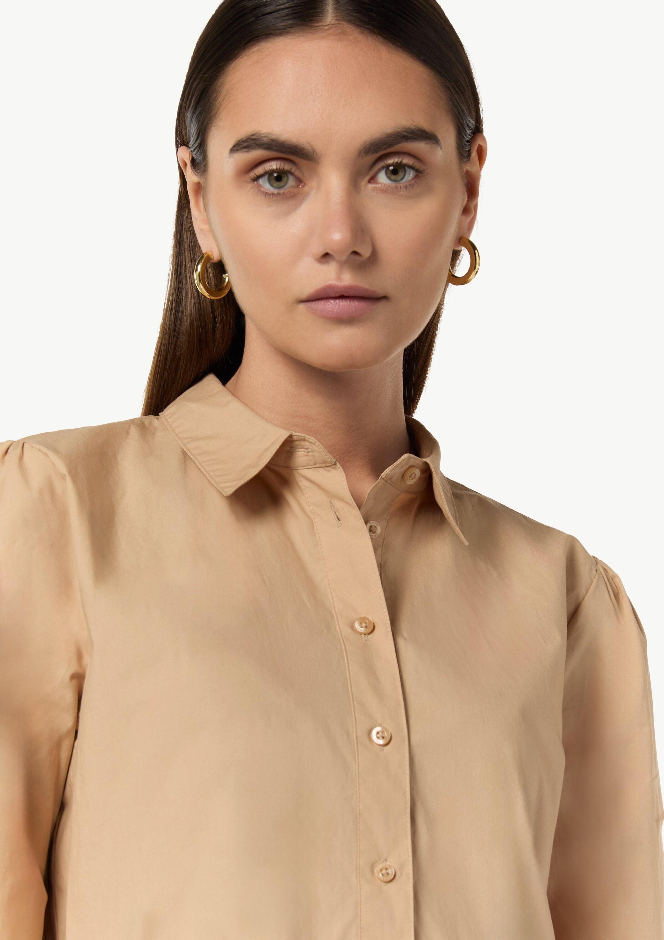 comma Midikleid Kleid Baumwollkleid mit Hemdkragen