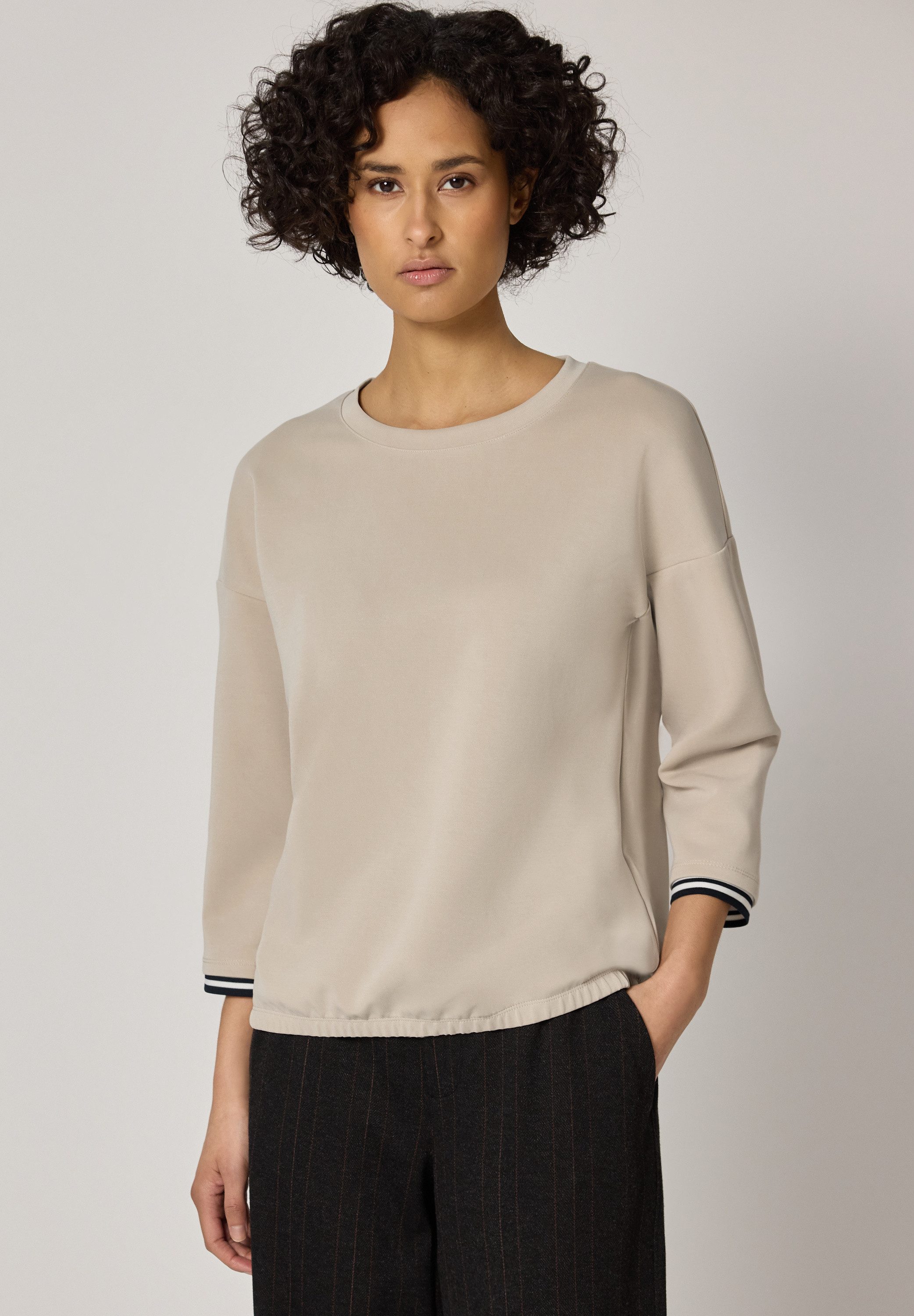 STREET ONE Rundhalsshirt Rundhalsausschnitt