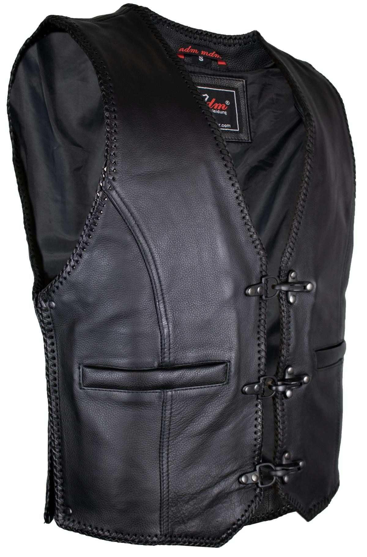 MDM Lederweste Herren Biker Lederweste günstig online kaufen
