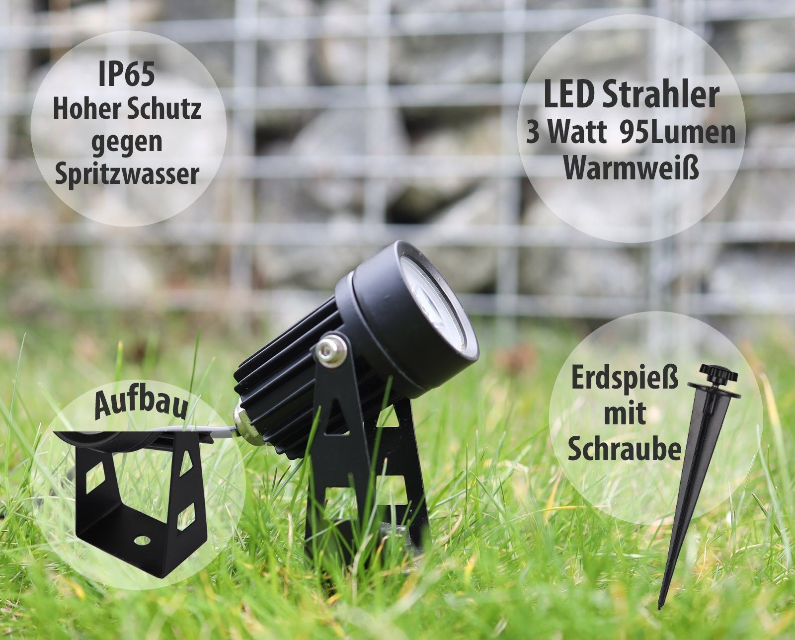 ChiliTec LED Gartenleuchte ChiliTec Gartenleuchten Set günstig online kaufen