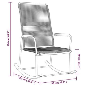 vidaXL Gartenstuhl Garten-Schaukelstuhl Schwarz 59x79,5x104 cm PVC Rattan (1 St)