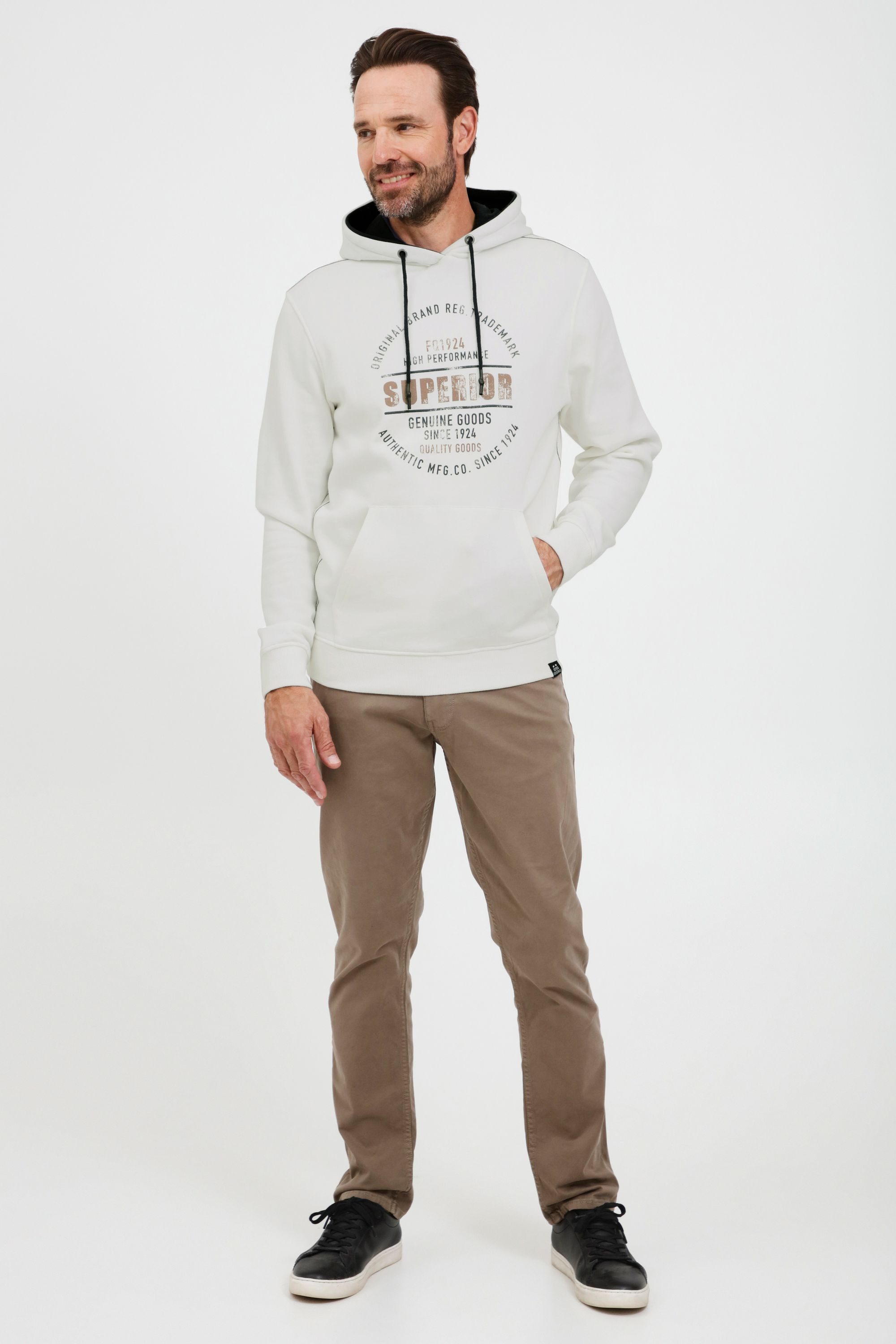 FQ1924 Kapuzenpullover FQThorin Moderner Kapuzenpullover mit Print