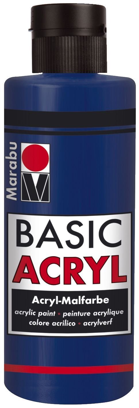 - 80 Basic ml Acryl Kugelschreiber Marabu 053, Dunkelblau