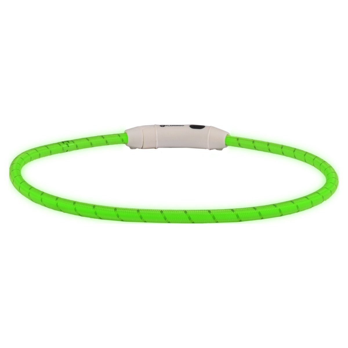Leuchthalsband Halsband LED Visio Light Nylon reflektierend grün