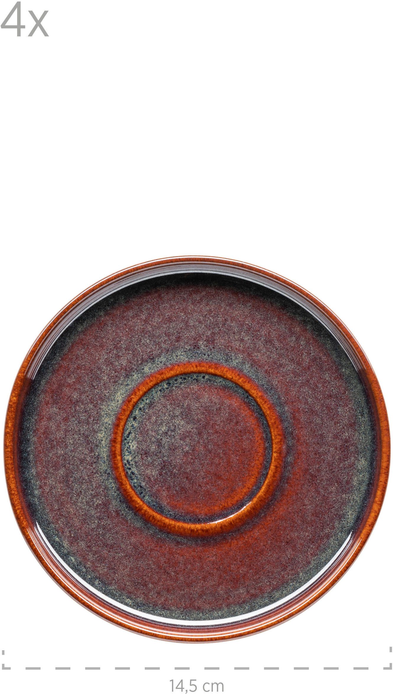 MÄSER Kaffeeservice ELINA UNO, aus Steinzeug (12-tlg), 4 Personen, Steinzeug, Geschirr-Set, Service