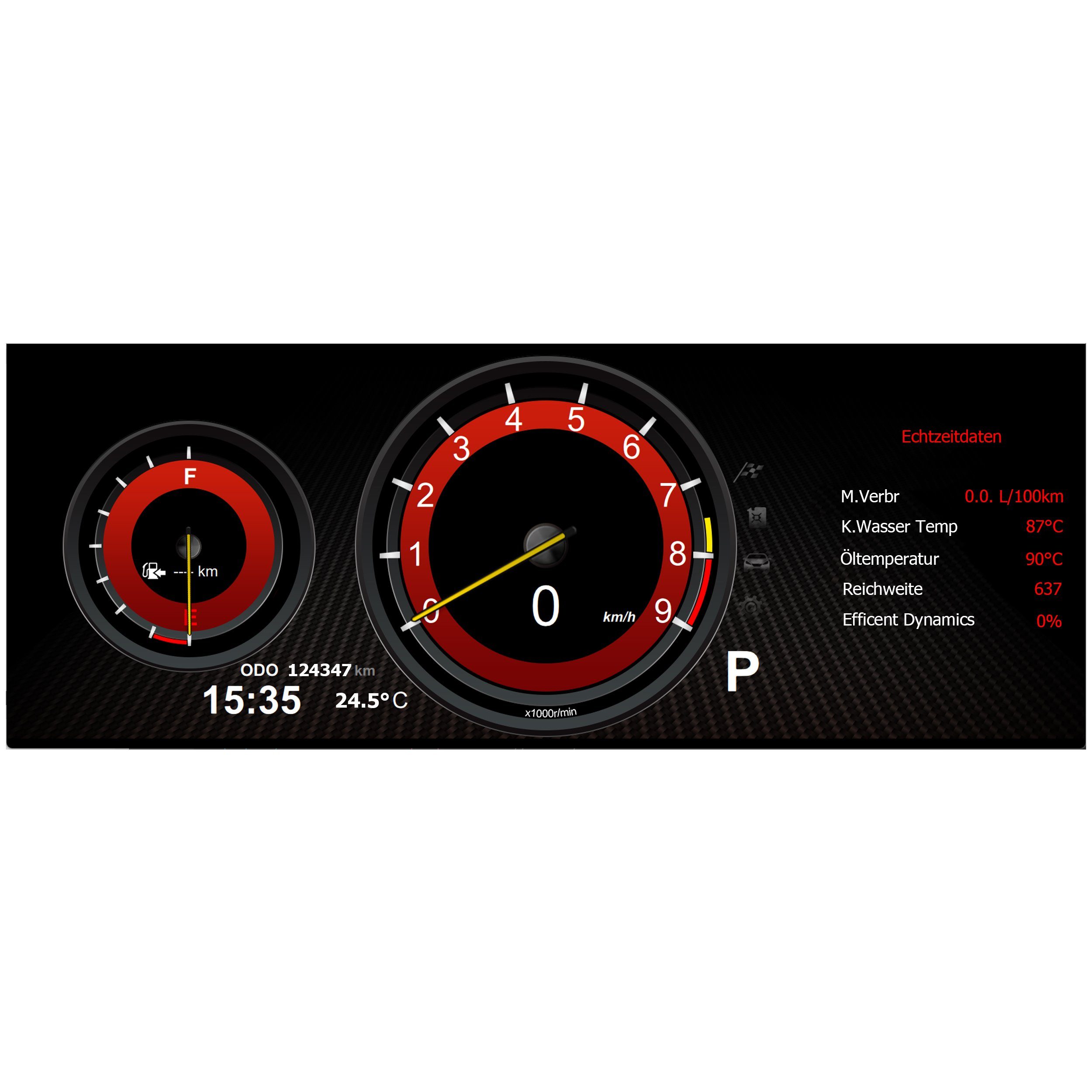 TAFFIO Tachometer Für BMW F20 F21 F22 F23 F48 F39 F45 F46 Digital Tacho Kombiinstrument