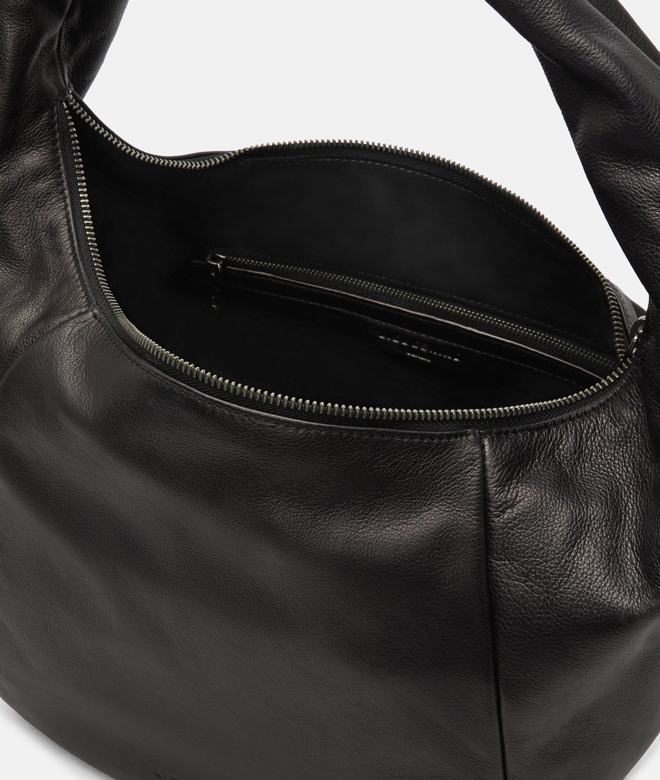 Liebeskind Berlin Schultertasche Farrah II Hobo M, Geräumige Schultertasche aus weichem Yakleder