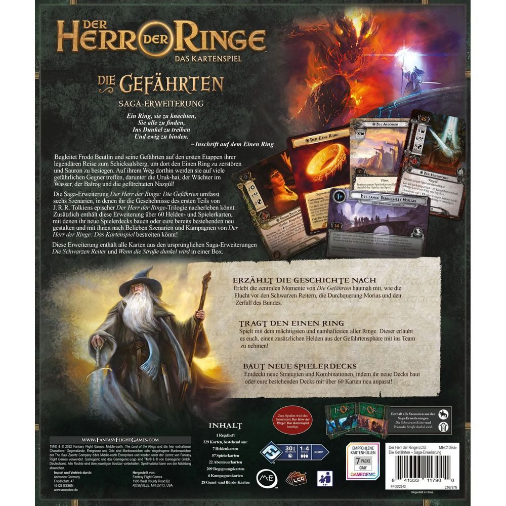 Asmodee Spiel Herr der Ringe Das Kartenspiel - Die Gefährten