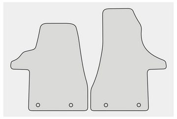 teileplus24 Auto-Fußmatten EF152 Velours Fußmatten Set kompatibel mit VW T5, T6 und T6.1