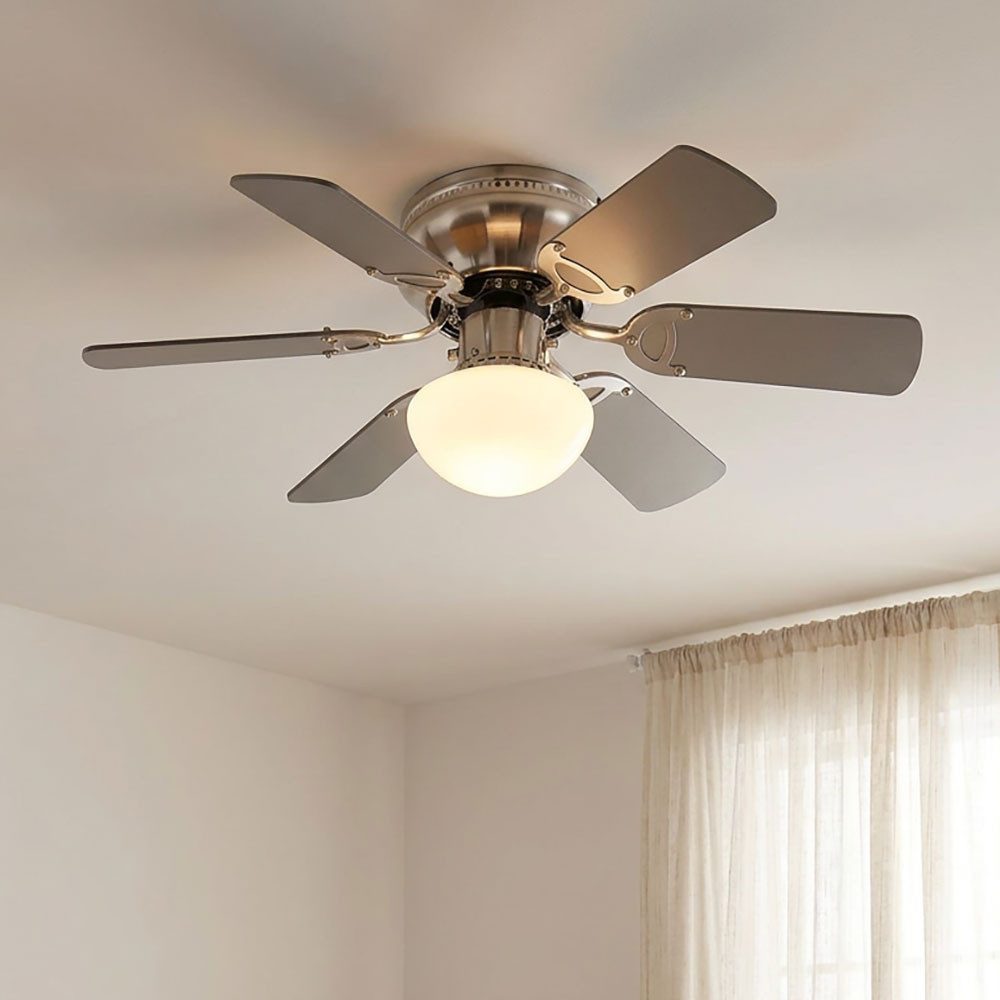 etc-shop Deckenventilator, LED Decken Lampe Ventilator Lüfter Kühler Zugschalter Beleuchtung