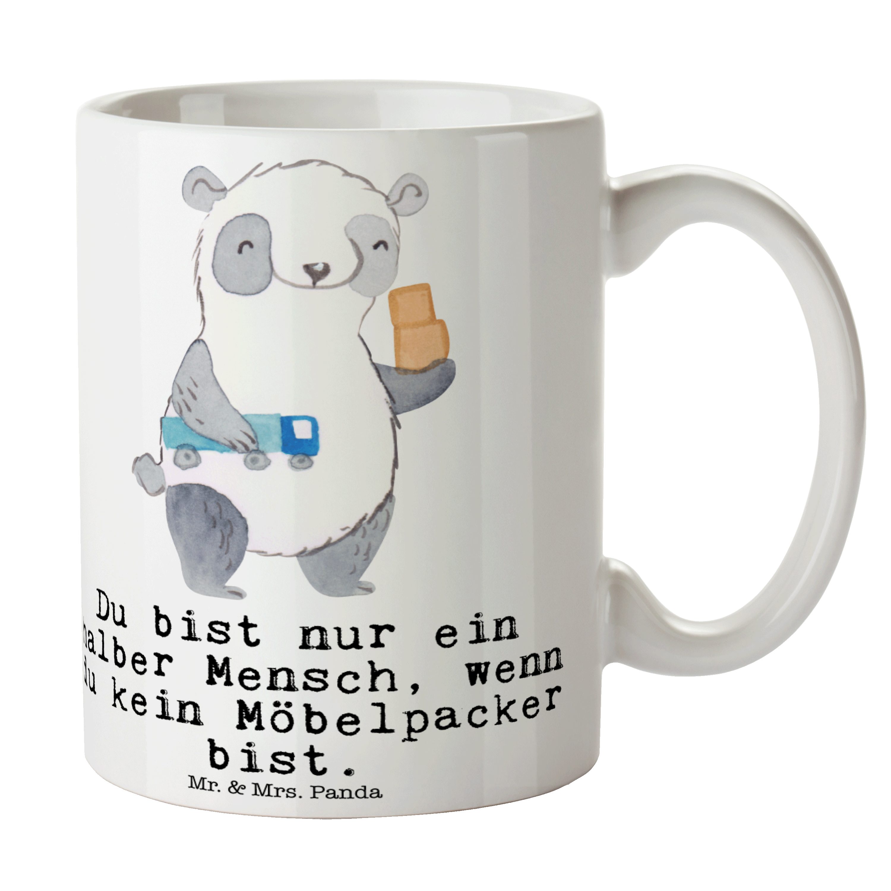 - Mr. Tasse, Umzugss, Weiß Büro mit Mrs. Geschenk, Panda Tasse Jubiläum, & - Keramik Möbelpacker Herz