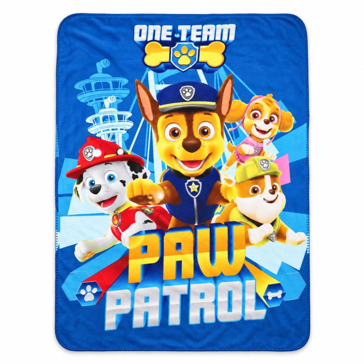 Kinderdecke Paw Patrol Chase Kinder Jungen Fleecedecke, PAW PATROL, leichte Kuscheldecke 100x140 cm