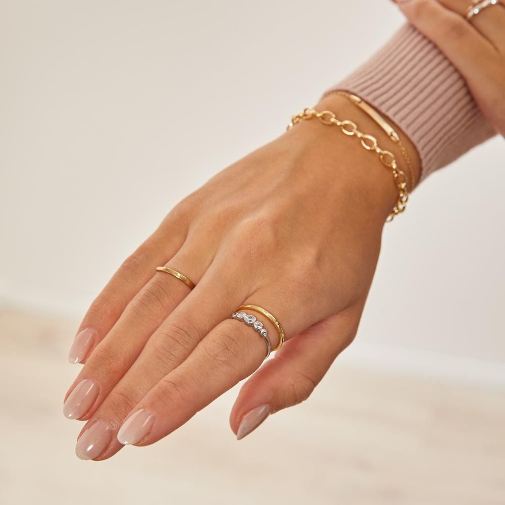JEWLIX Goldring Filigran aus 14-karätigem Gold - 2mm Breit ER0005