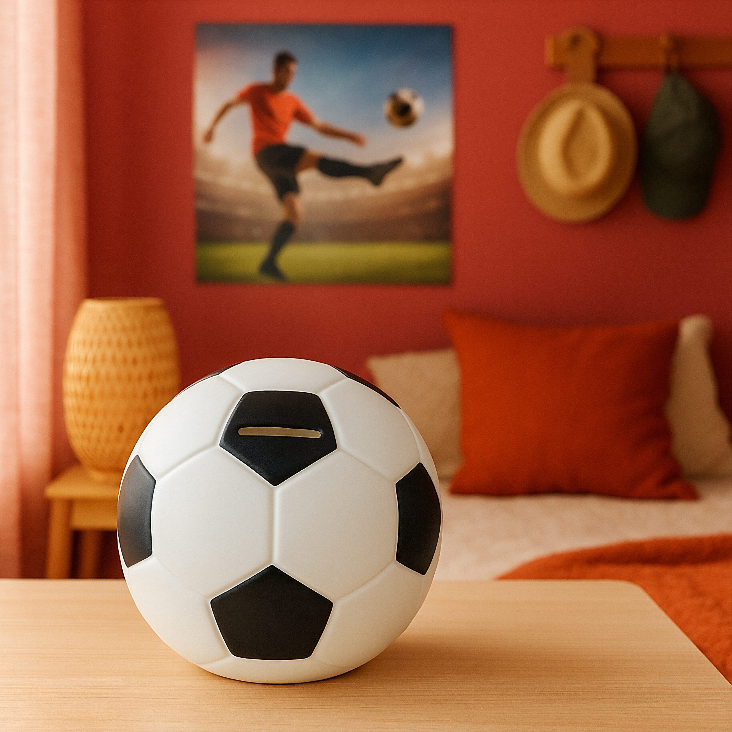 relaxdays Spardose Fußball Spardose