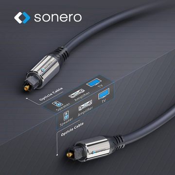 sonero sonero® Premium optisches Toslink Kabel, 1,00m, vergoldete Kontakte, Audio-Kabel