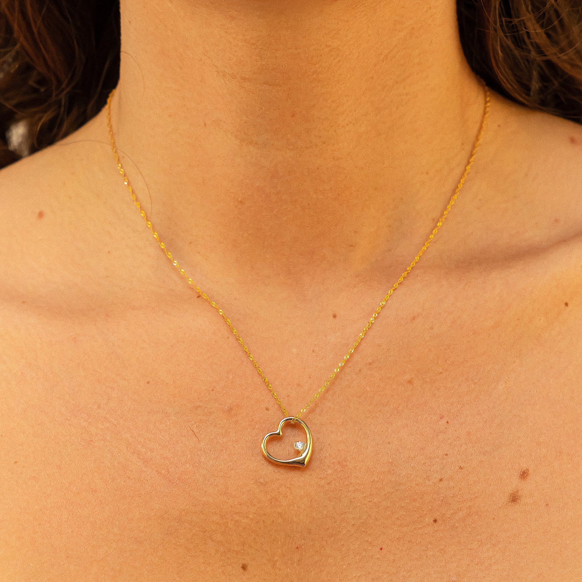 Fascination by Ellen K. Kette mit Anhänger Gold 333 Herz Motiv Zirkonia wei günstig online kaufen