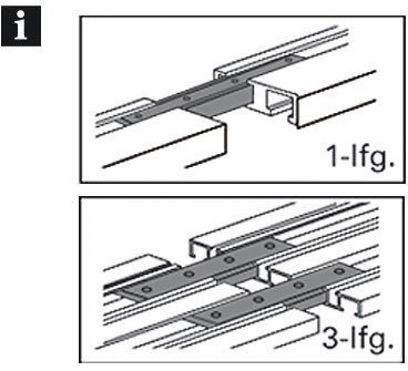 GARDINIA Gardinenstangenhalter Schienenverbinder, (1-St), Serie Aluminium-VHS Set – Bild 2 von 4