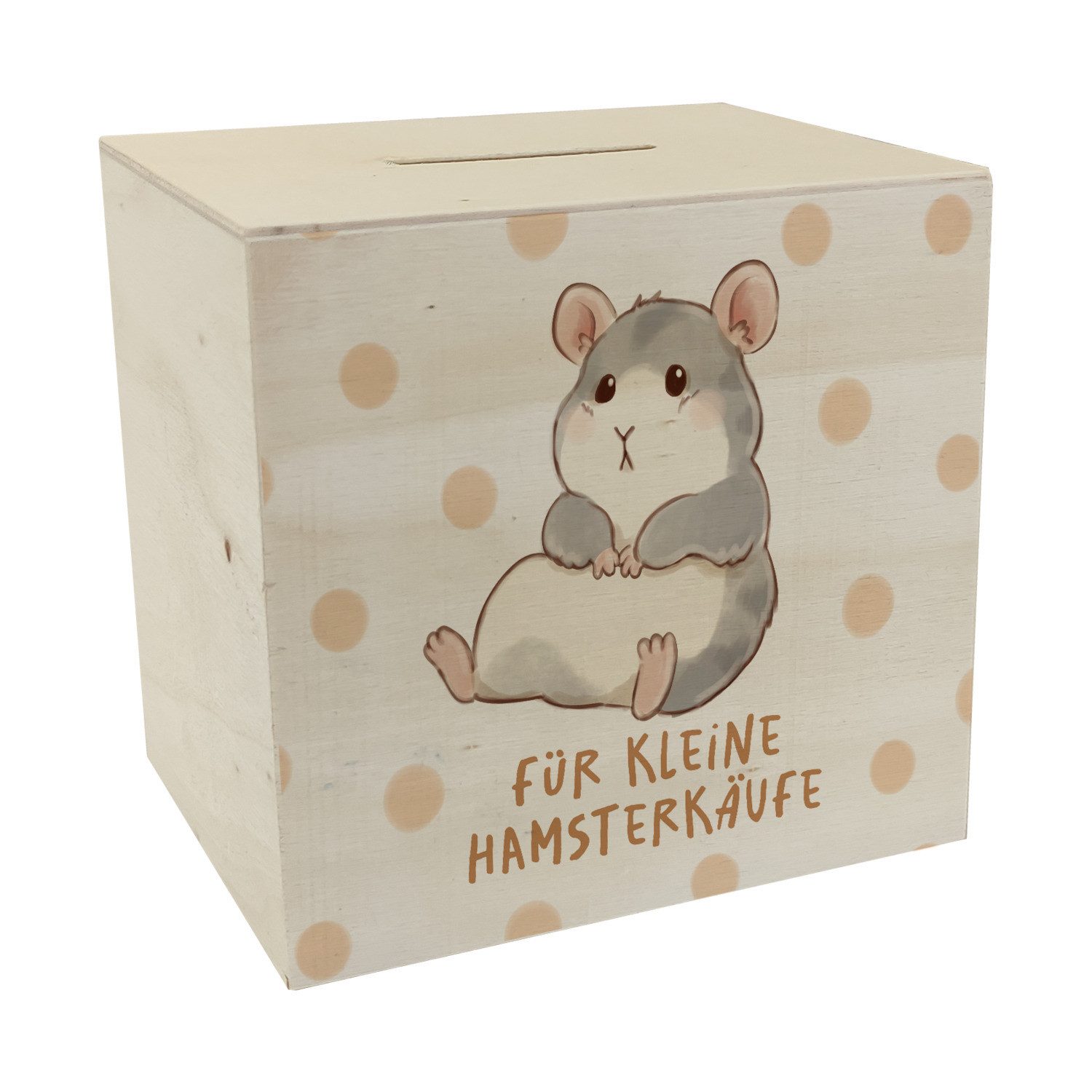 Spardose Hamster Spardose aus Holz mit Spruch Für kleine Hamsterkäufe