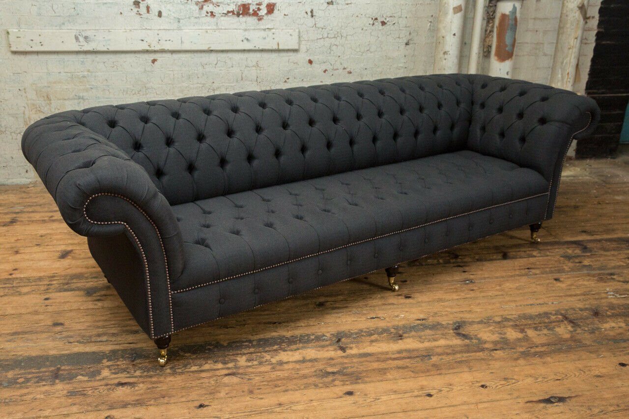 JVmoebel Chesterfield-Sofa, Chesterfield 4 Sitzer Design Couch cm Sofa 265 Sofa