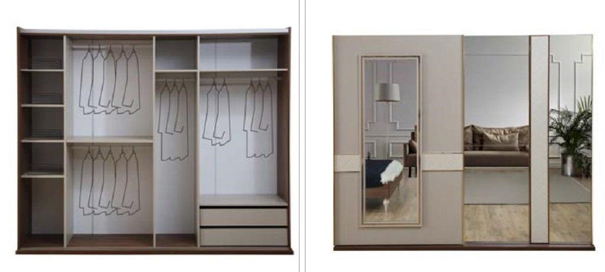 Schränke Neu Schrank Möbel Luxus Holz Kleiderschrank Kleiderschrank Modern JVmoebel Stil