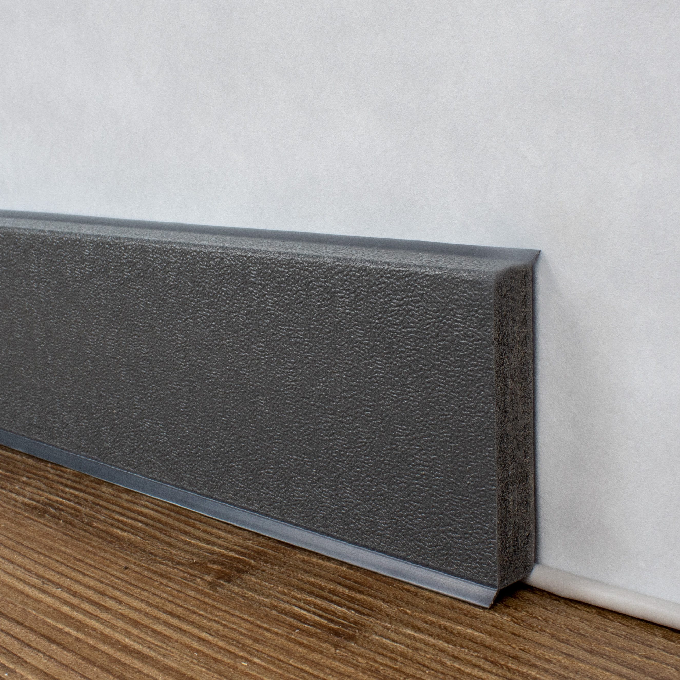 PROVISTON Sockelleiste 12 x 60 x 2500 mm Fußleiste Kunststoff PVC Hartschaum by PROVISTON, L: 250 cm, Spar-Set, 5-St.
