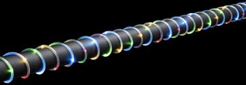 KONSTSMIDE LED-Lichterschlauch Weihnachtsdeko aussen, 20m, 260 bunten Dioden