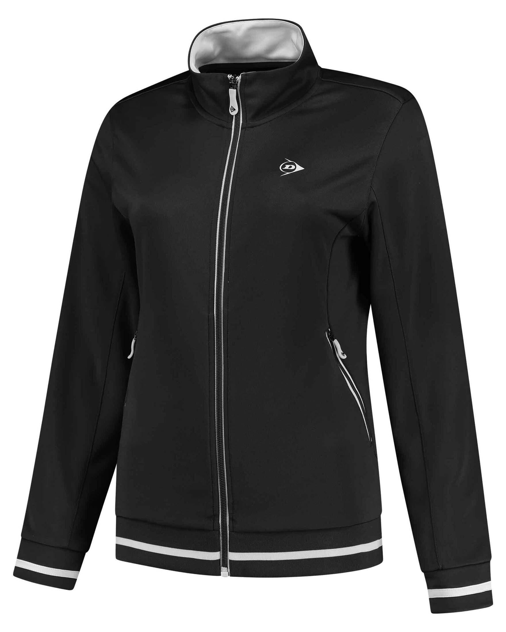 Dunlop Trainingsjacke Damen Trainingsjacke CLUB LINE KNITTED JACKET,  Durchgehender Reißverschluss