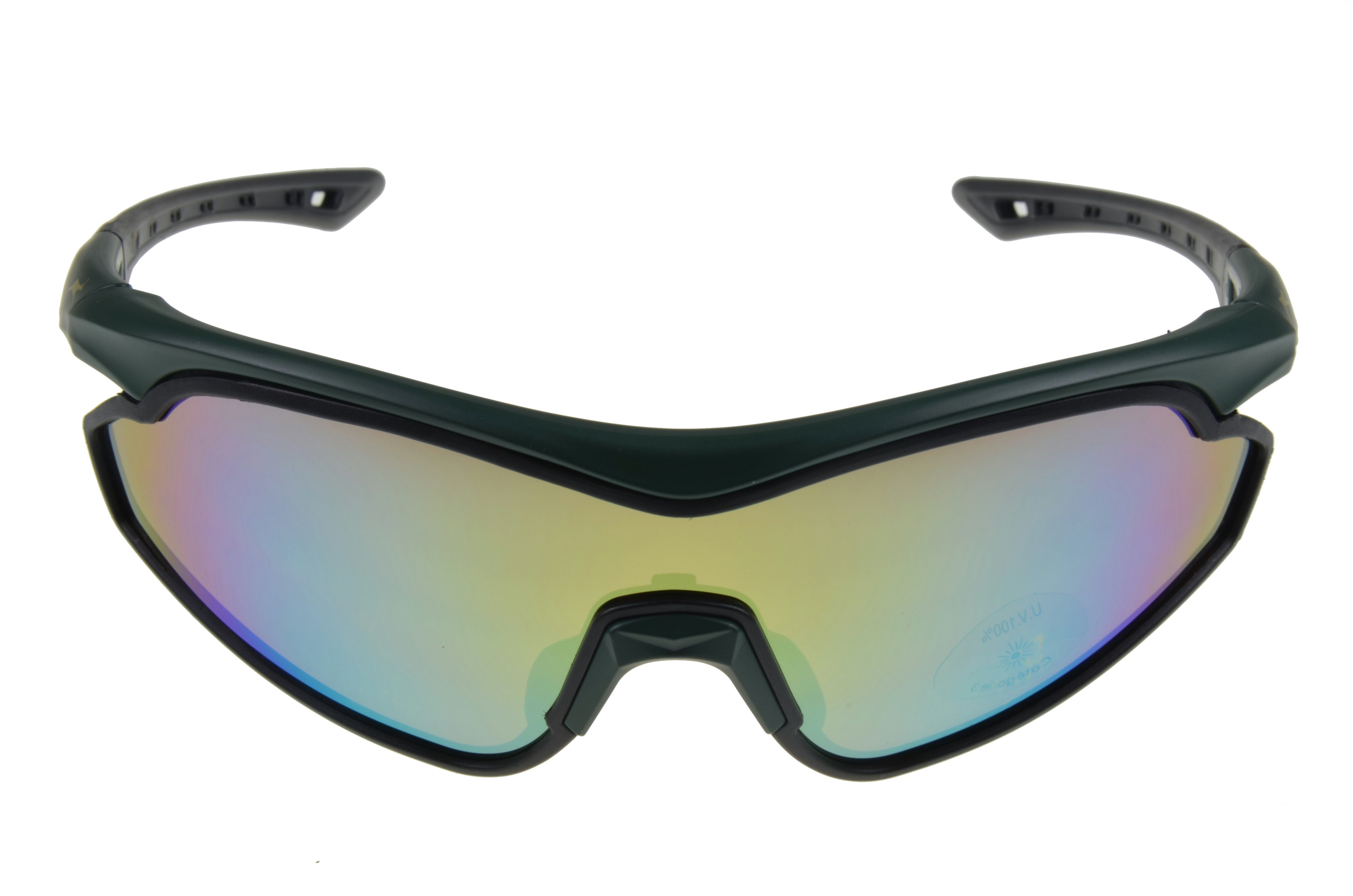 Gamswild Sportbrille UV400 Sonnenbrille Skibrille Fahrradbrille TR90 Damen Herren, Modell WS7534 in weiß, blau, grün
