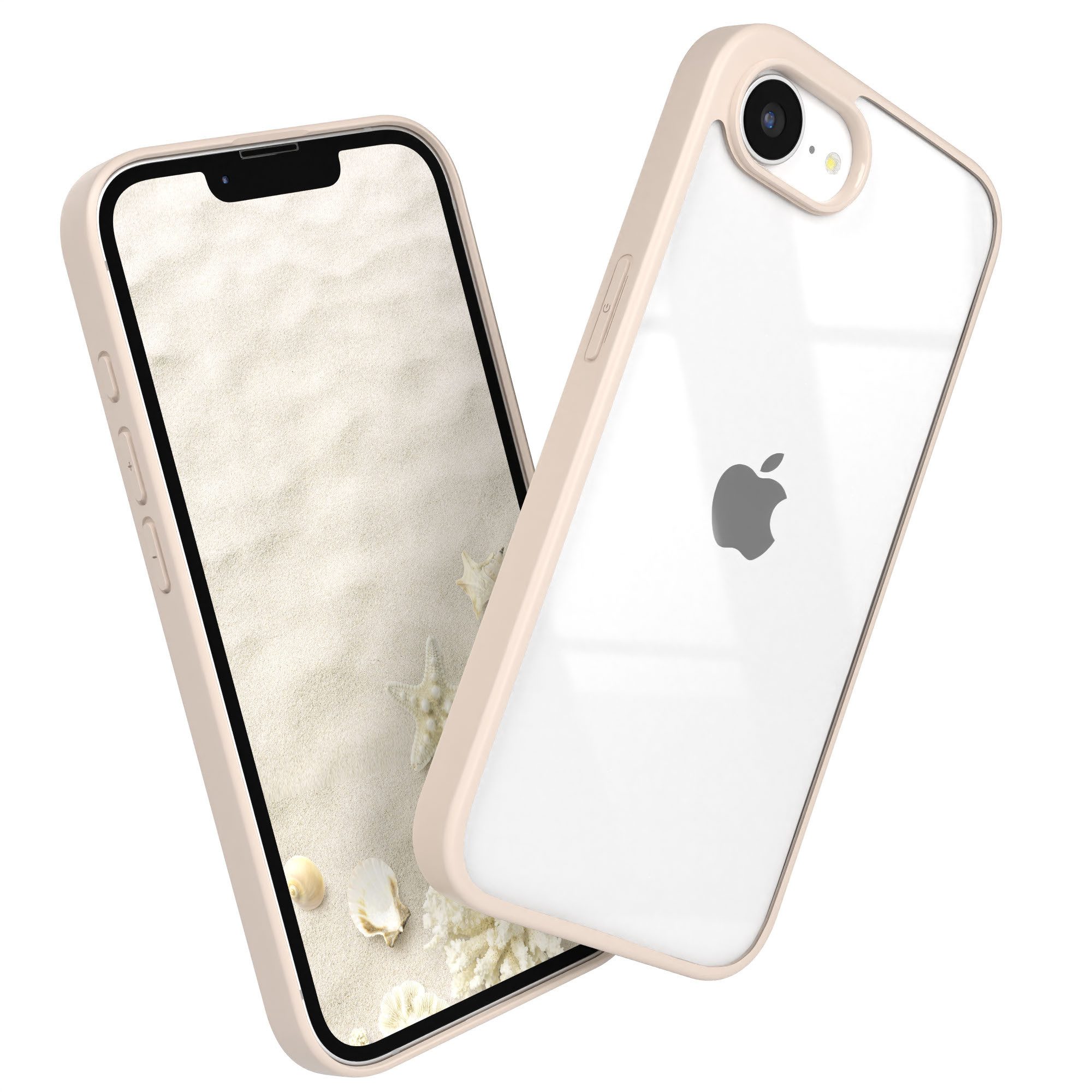 EAZY CASE Handyhülle Bumper Case für Apple iPhone 16e 6,1 Zoll, Handyhülle Dünn mit Kameraschutz Hybrid Handyhülle Slimcover Beige