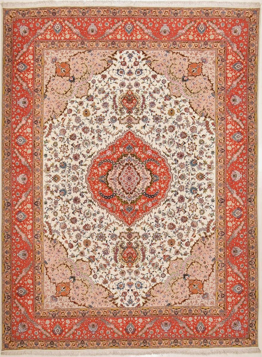 Orientteppich Tabriz 50Raj 296x394 Handgeknüpfter Orientteppich / Perserteppich, Nain Trading, rechteckig, Höhe: 5 mm