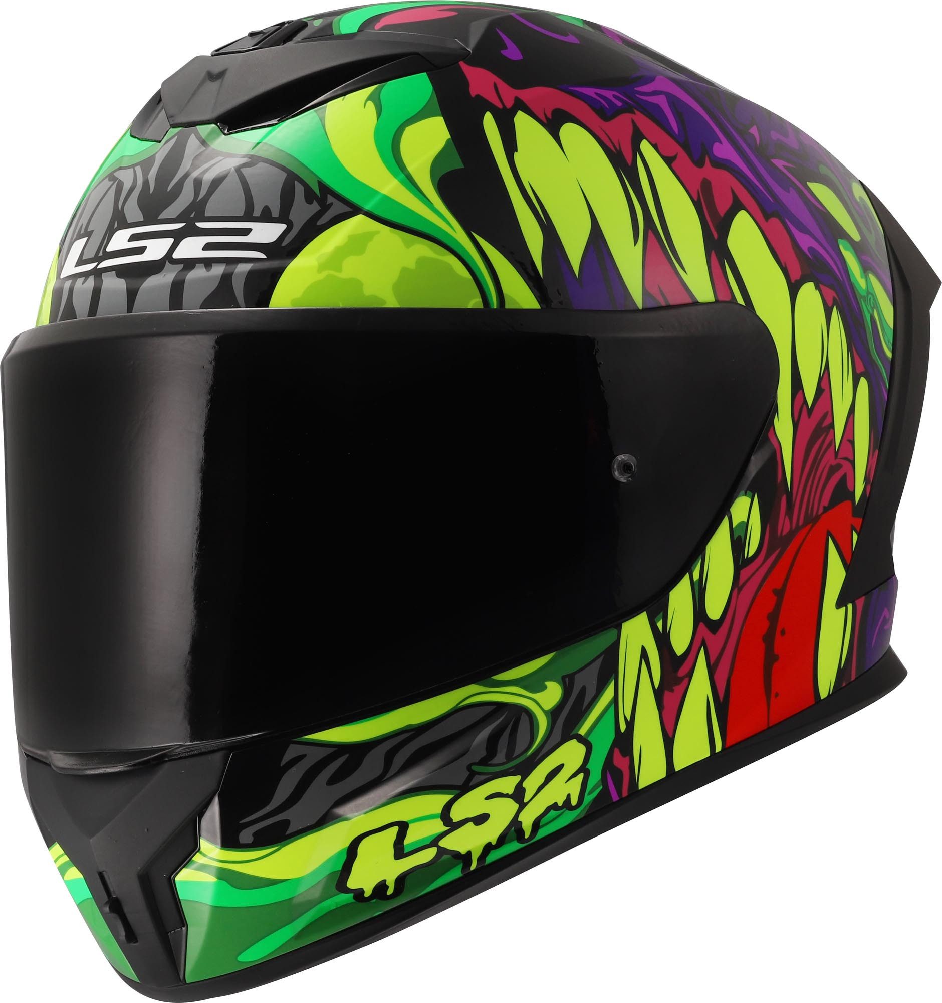 LS2 Motorradhelm FF820 Rapid III Lycant Helm, Atmungsaktiv, Pinlock, Ratschenverschluss, Waschbar, ECE 22.06