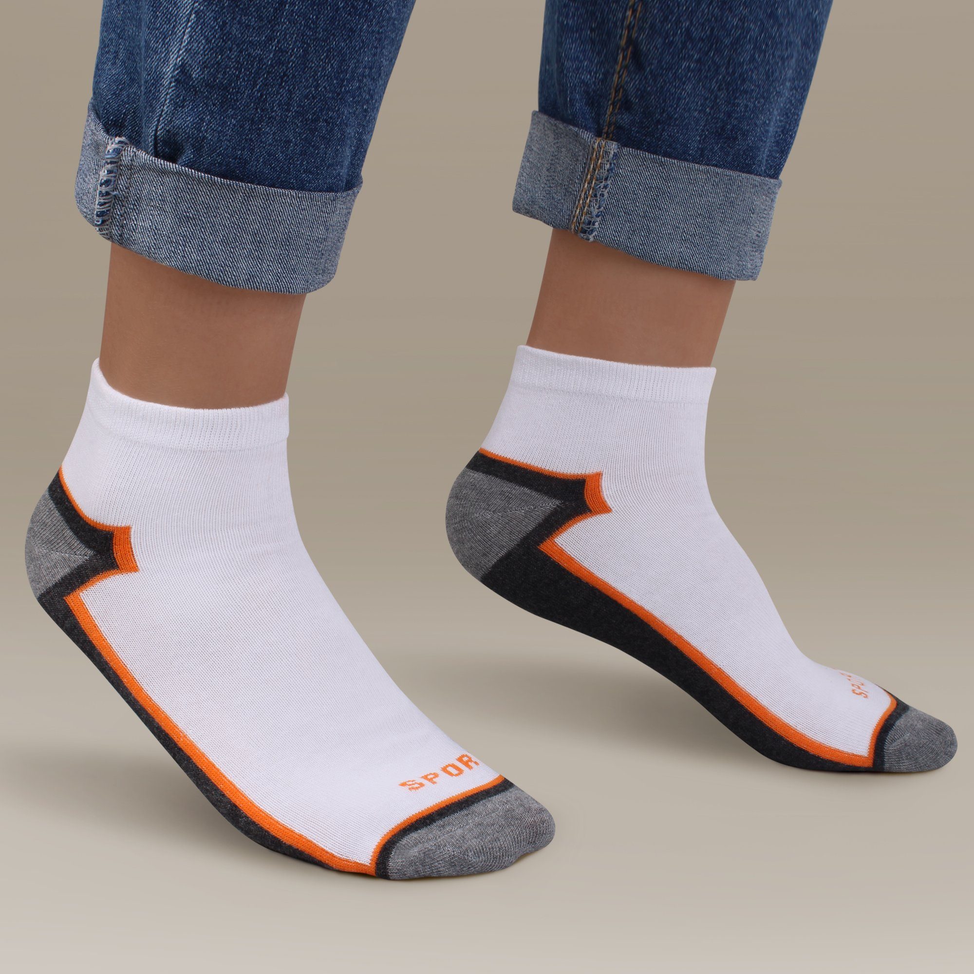 L&K Sneakersocken 92254-92241 (12er-Pack) Füßlinge Herren aus Baumwolle mit verschiedenen Motiven – Bild 3 von 5