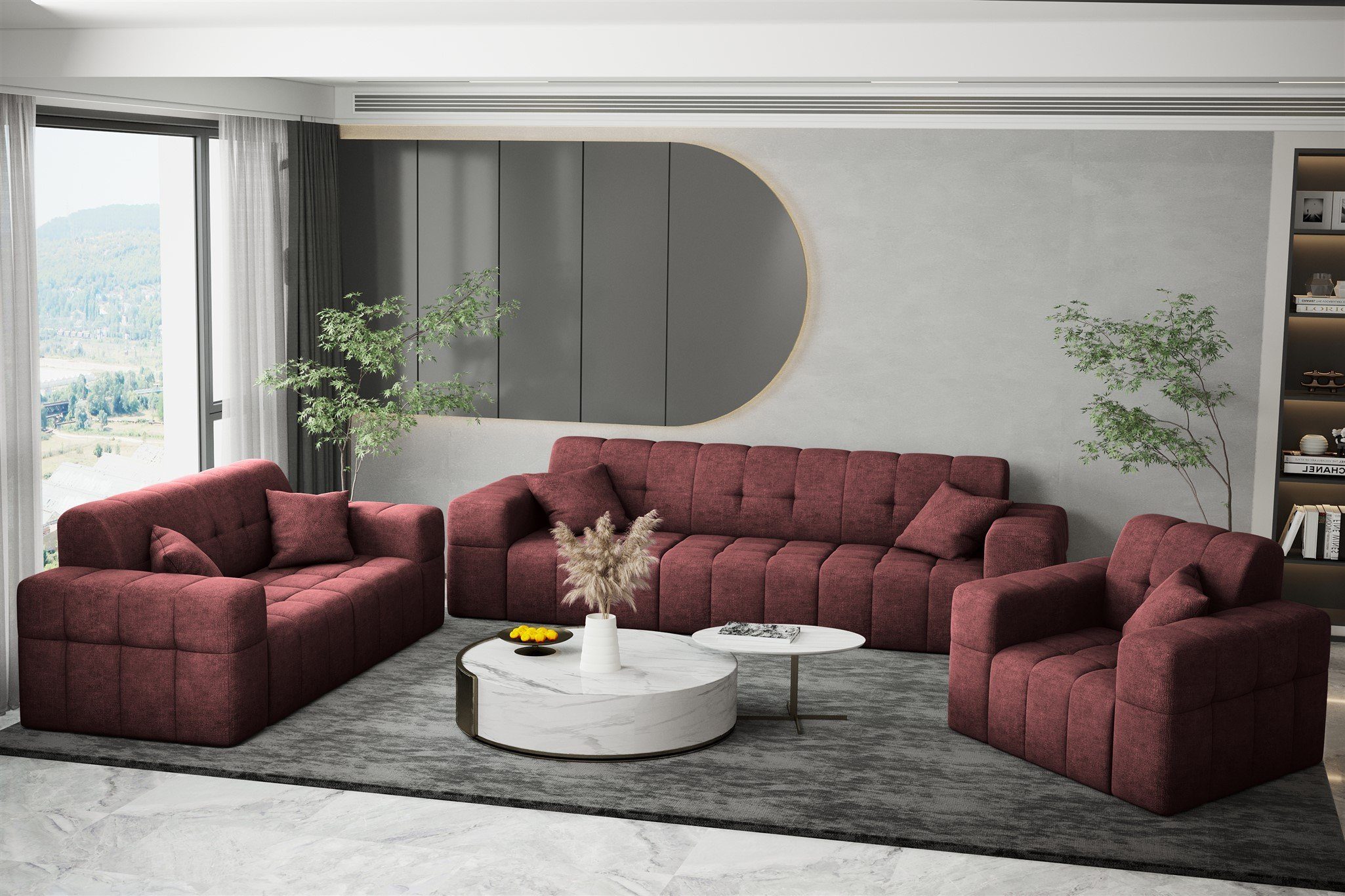 Fun Möbel Polstergarnitur Sofaset Designersofa NANCY günstig online kaufen
