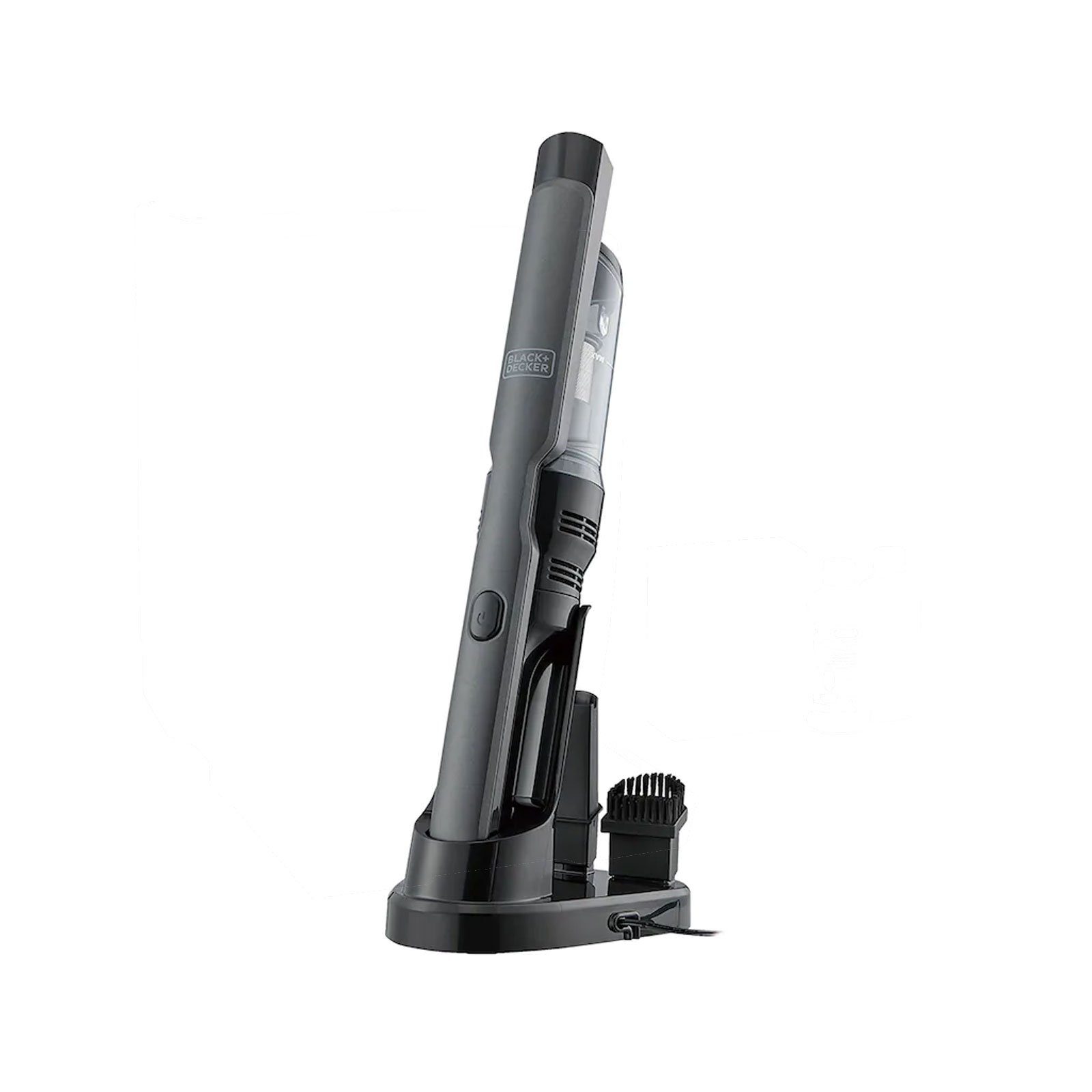 Black + Decker Akku-Stielstaubsauger DVC320B21-QW 12V Akku-Handstaubsauger Slim, Transparenter Schmutzbehälter, komfortable Handhabung