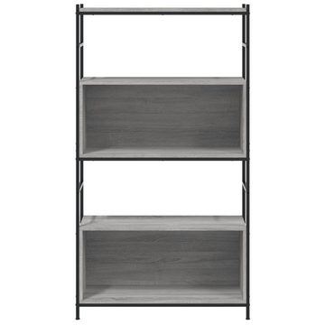 furnicato Bücherregal Grau Sonoma 80x30x145,5 cm Holzwerkstoff und Eisen