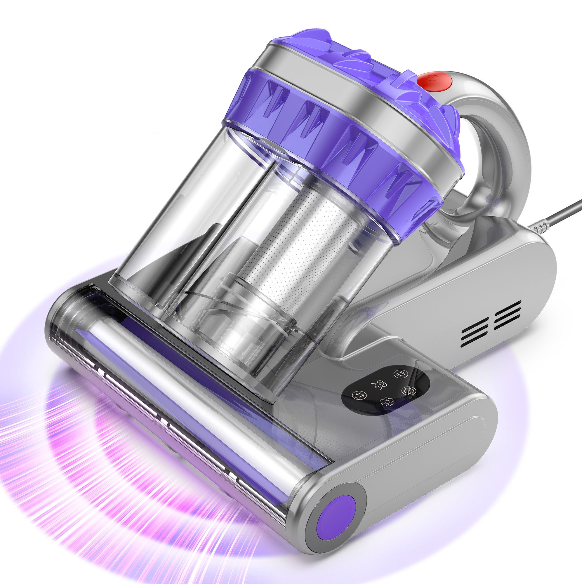 INSE Matratzenreinigungsgerät M1 Matratzenreinigungsgerät Milbenstaubsauger mit UV-Licht & Heißluft, 550 W, beutellos, 550W MOTOR,16KPA STARKE SAUGKRAFT,UV-C LICHT,65℃ HEIßLUFT,5M Kabel