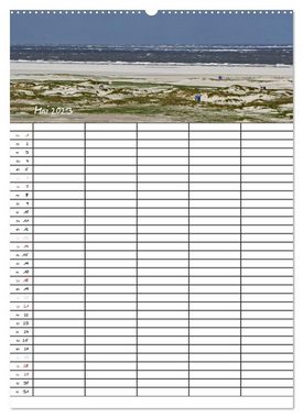 CALVENDO Wandkalender Urlaubsparadies Amrum / Familienplaner (Premium, hochwertiger DIN A2 Wandkalender 2023, Kunstdruck in Hochglanz)