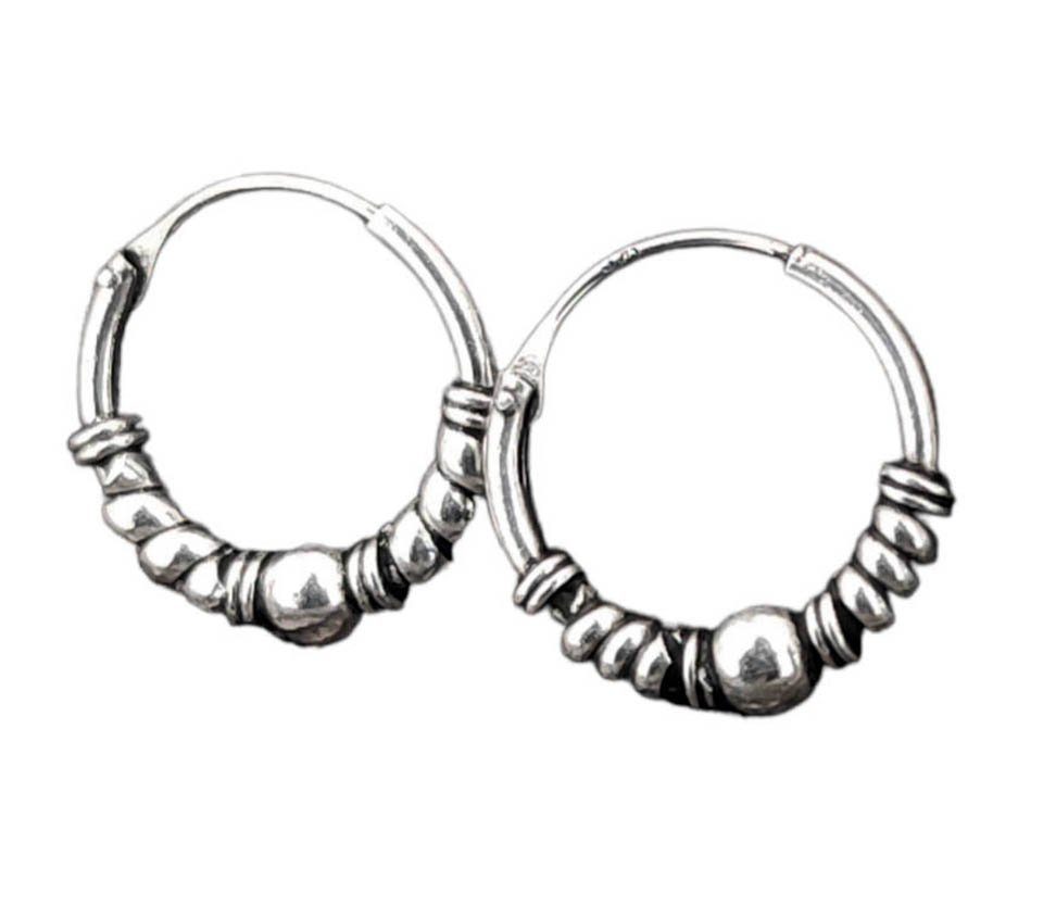 Kiss of Leather Ohrring-Set Bali Creole 925 Silber Kreolen Ohrringe Ohr Paarpreis Sterling | Ohrringe